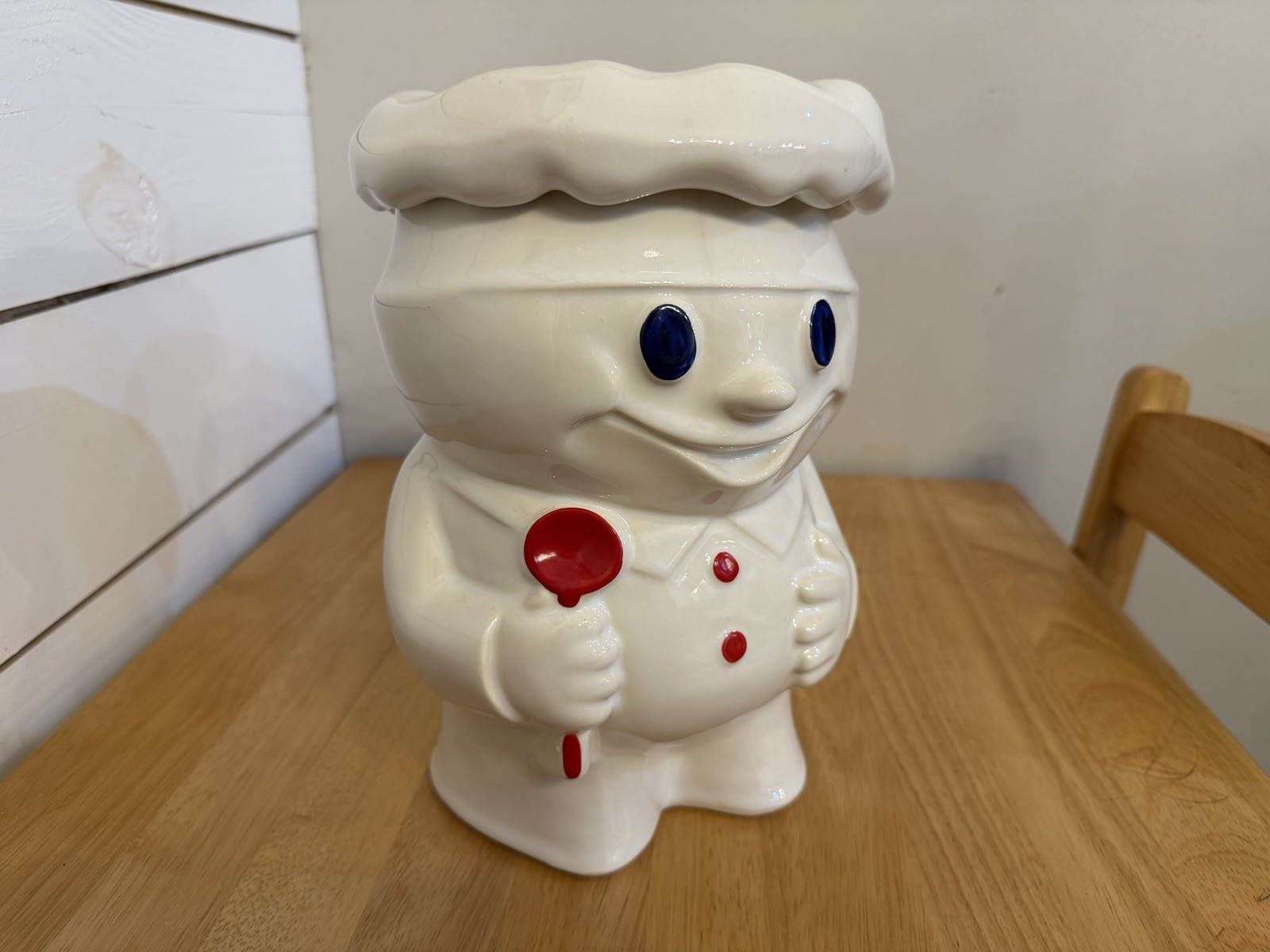 Vintage McCoy #183 pottery Bobby Baker Pillsbury Man Cookie Jar Canister w/lid Vintage McCoy #183 pottery Bobby Baker Pillsbury Man Cookie Jar Canister w/lid