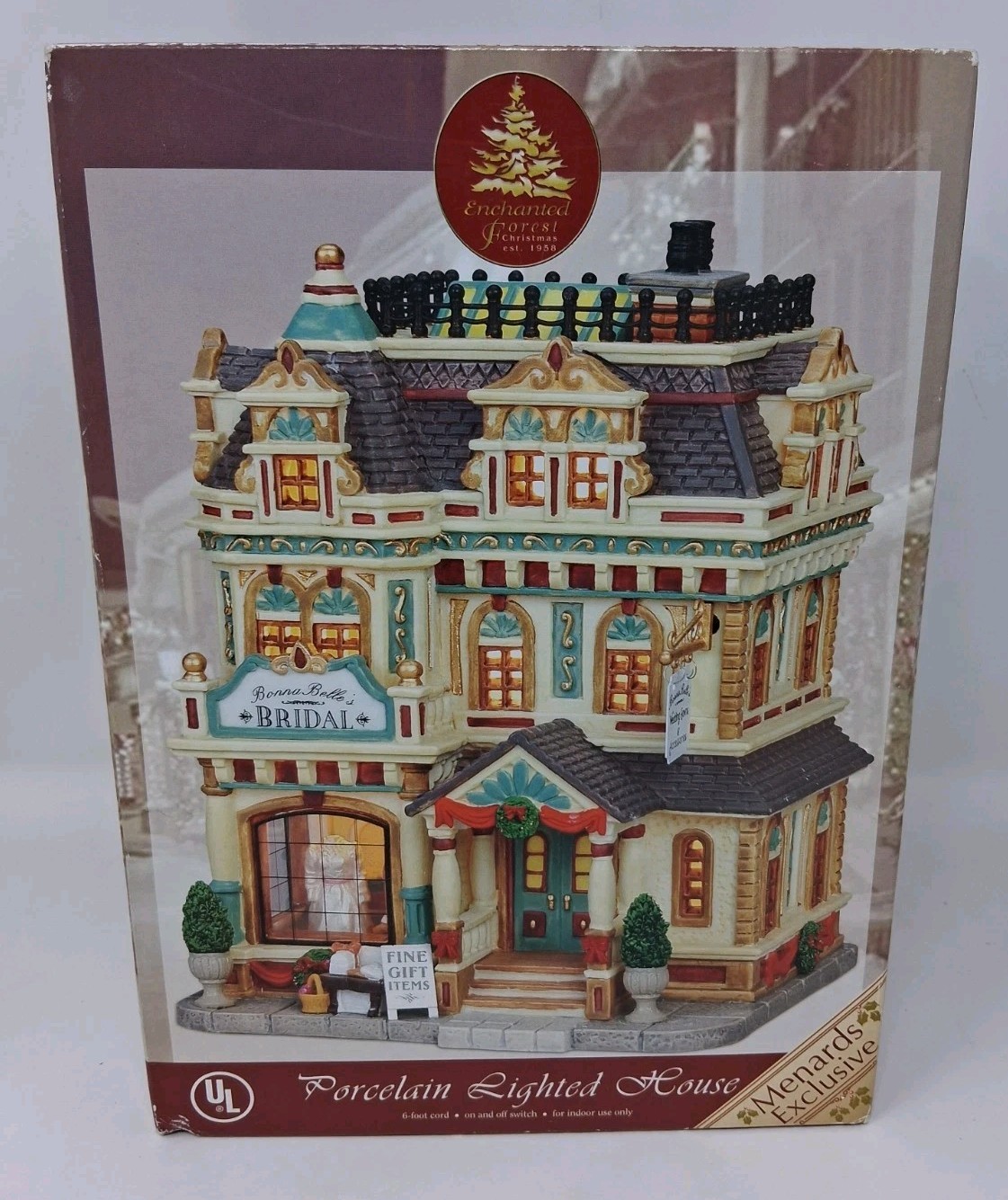 Lemax Enchanted Forest Bonna Belle Bridal Dress Shop Store Christmas Village