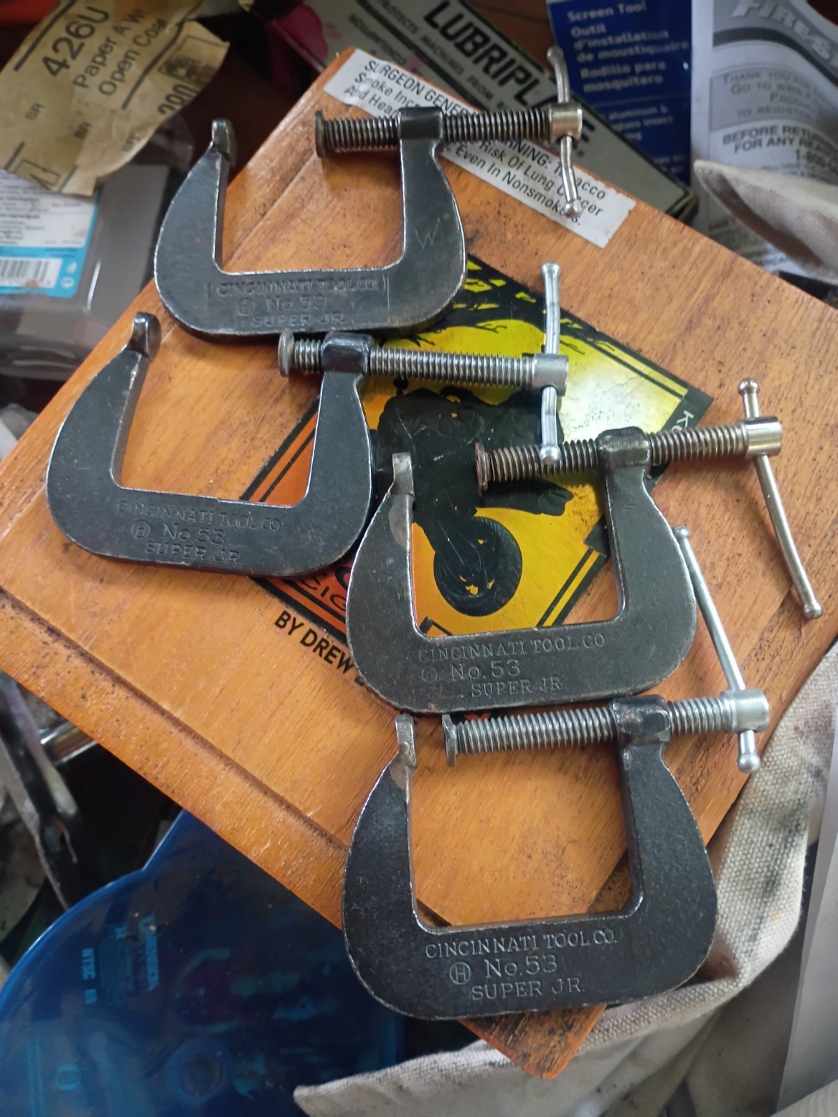 Lot Of 4 Cincinnati Tool Co. C  Clamp Number 53 Super Junior  1\