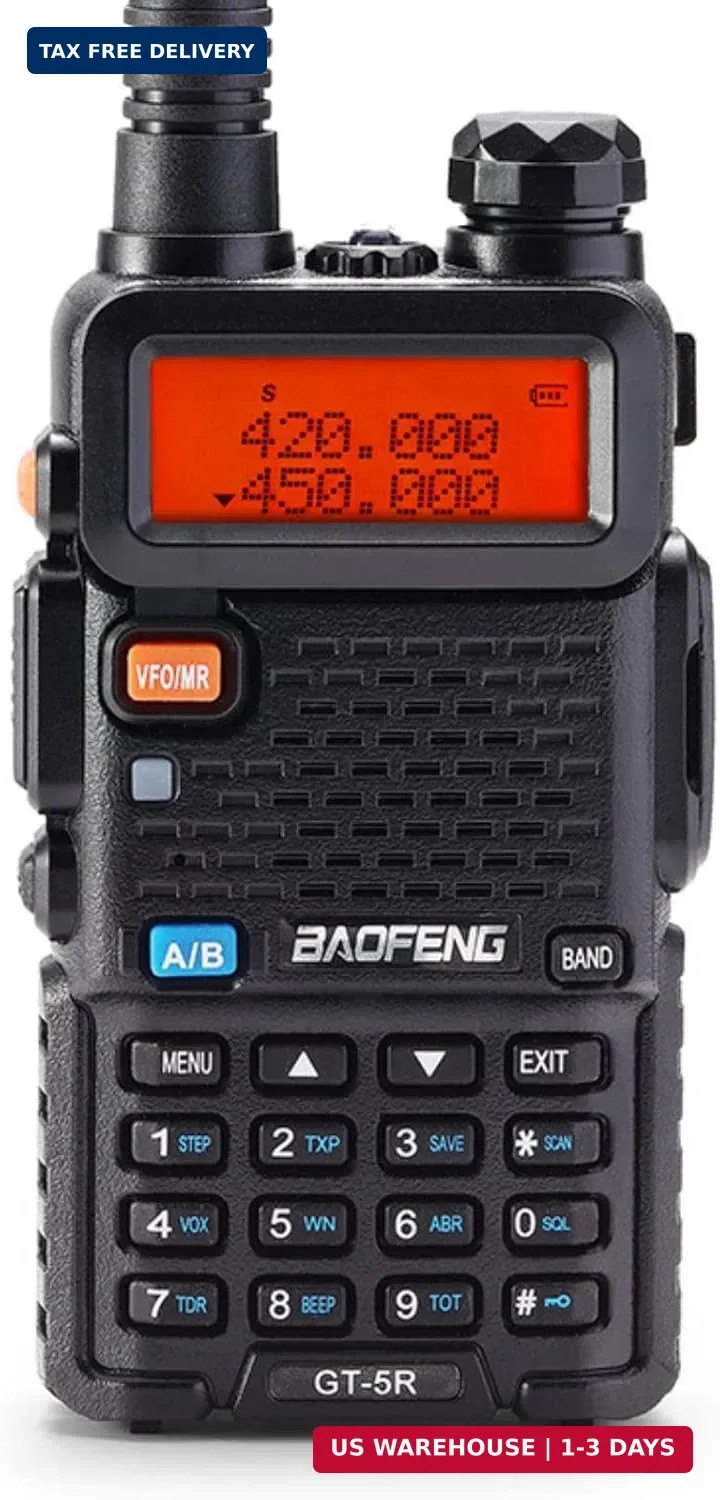 [UV-5R FCC Compliant Version] GT-5R Dual Band Two Way Radio, UHF VHF Ham Radio H