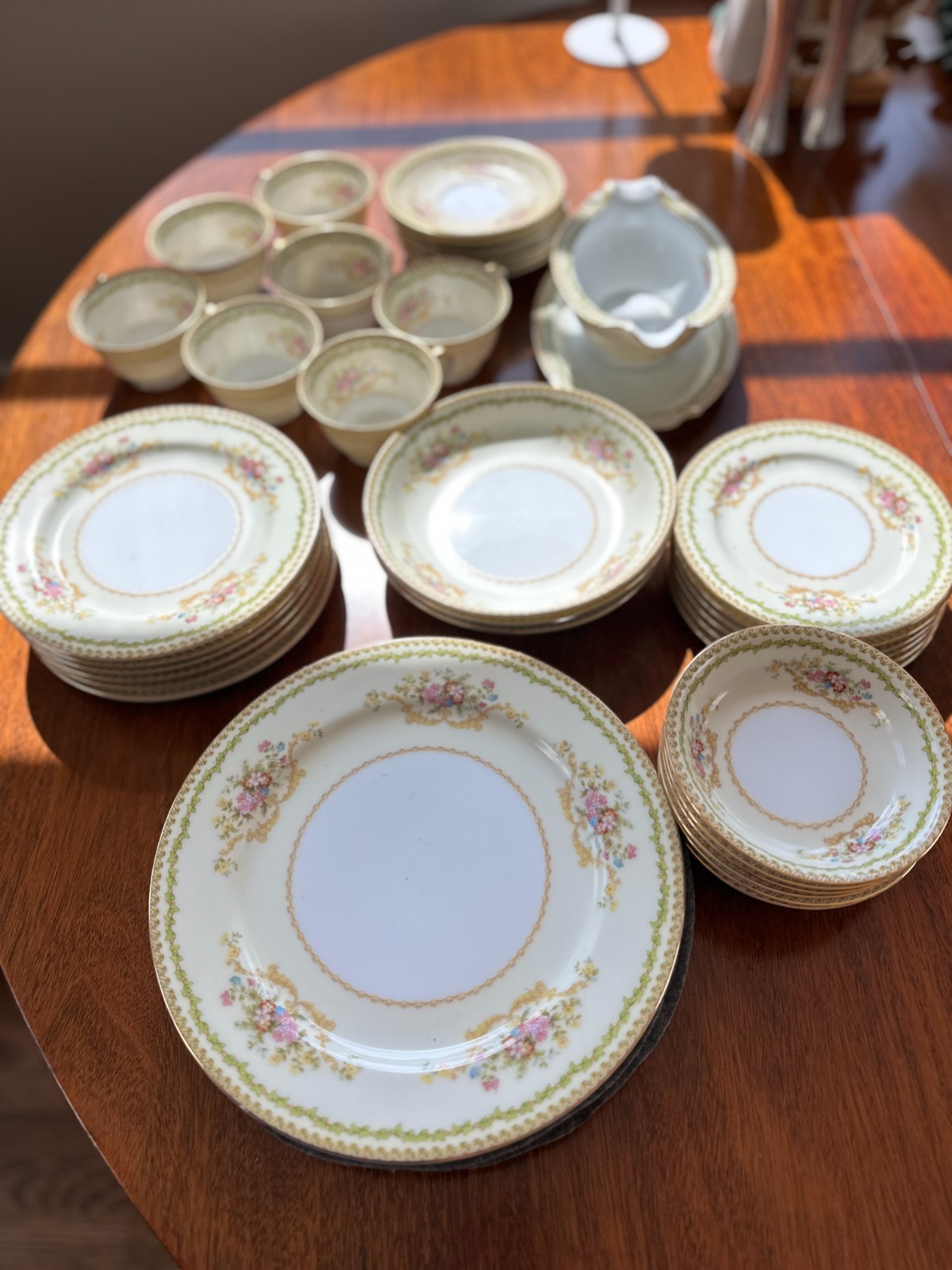 Noritake N440 Pattern Vintage Porcelain China Partial Set c.1933- Rare pattern