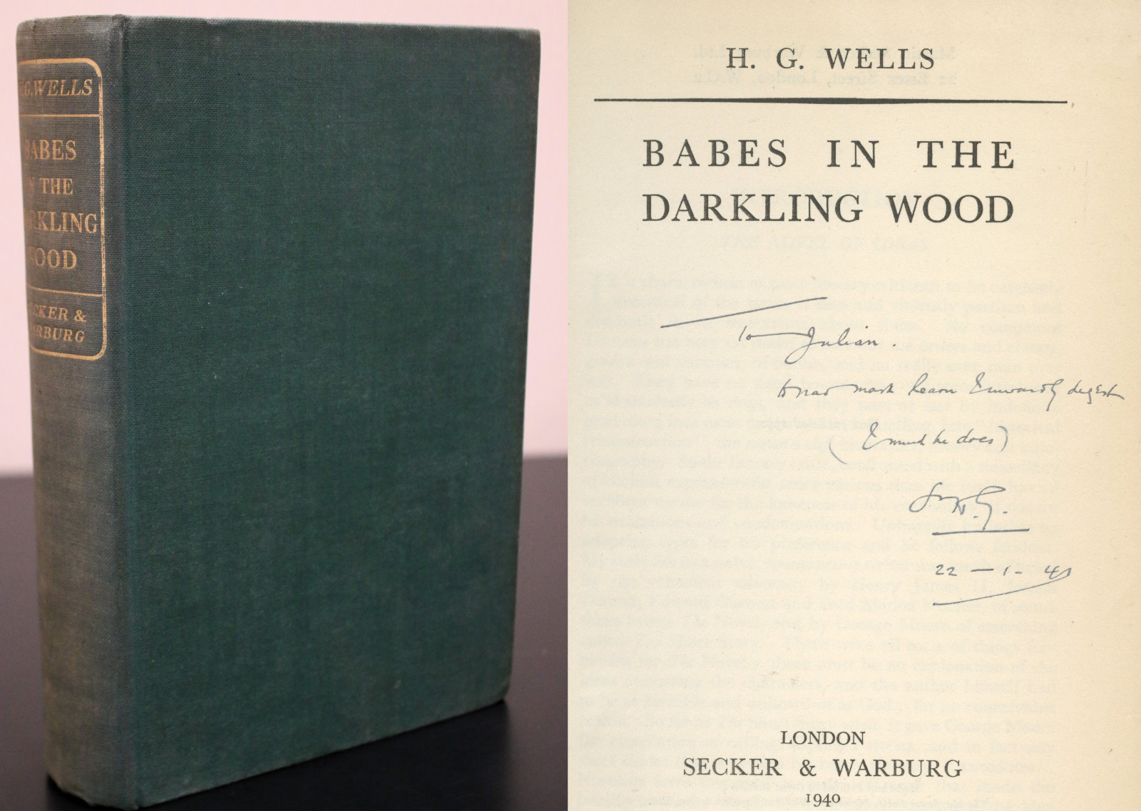 H. G. Wells ~ Signed \