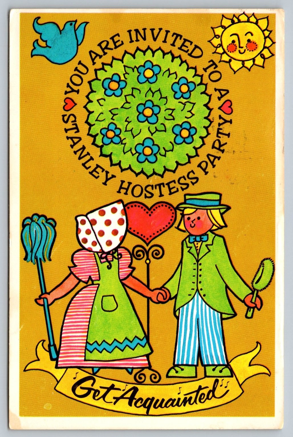 Vintage 1971 Stanley Hostess Party Invitation Postcard Stanhome