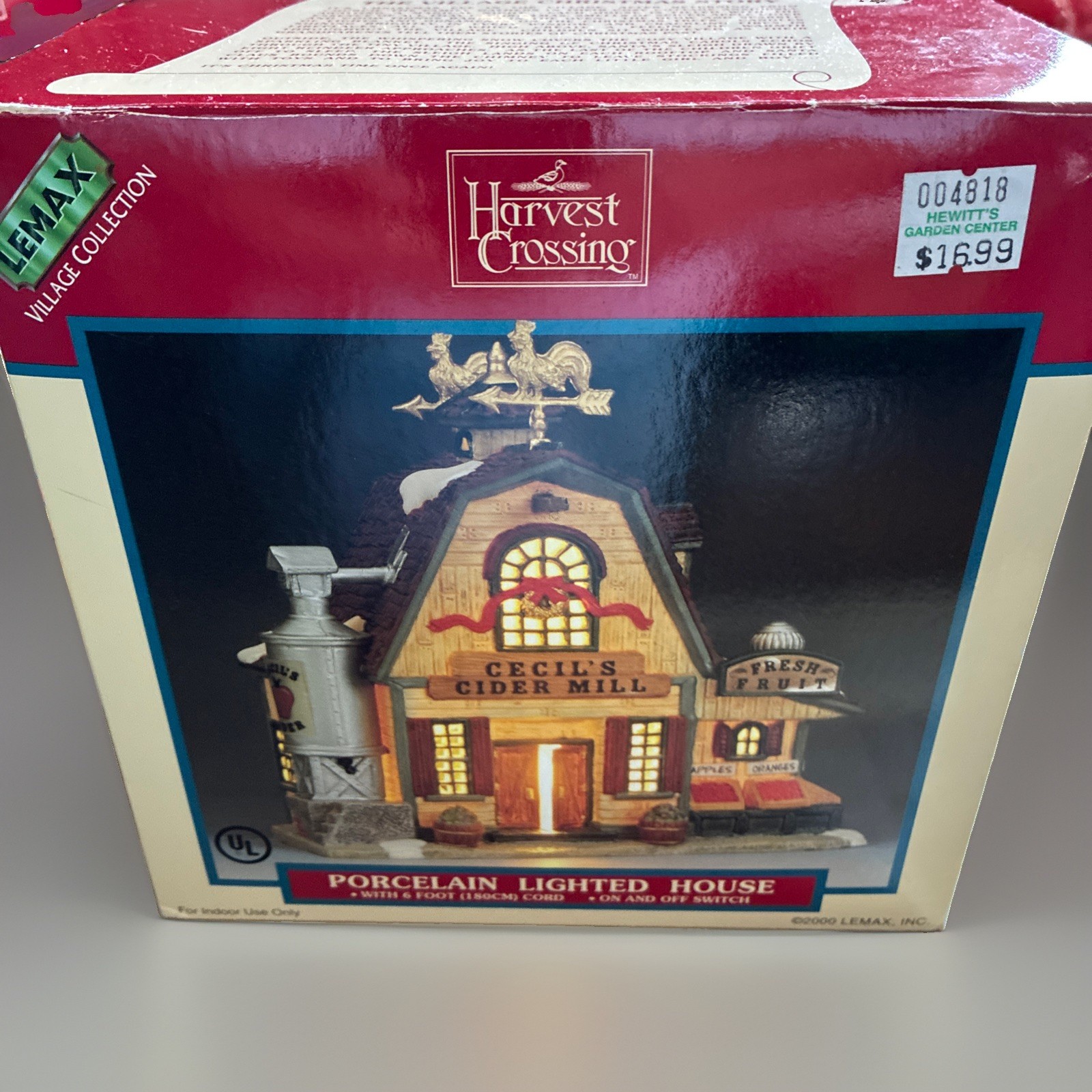 Lemax Cecil\'s Cider Mill 2000 Village Collection Harvest Crossing InBox No Light