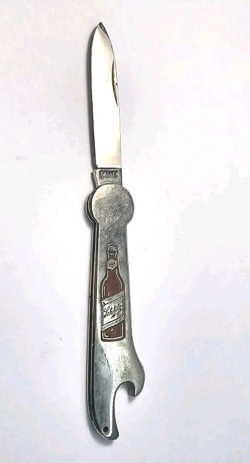 Vintage Salesman Sample Gathen Shlitz Beer Pocket Knife with Bottle Opener Vintage Salesman Sample Gathen Shlitz Beer Pocket Knife with Bottle Opener