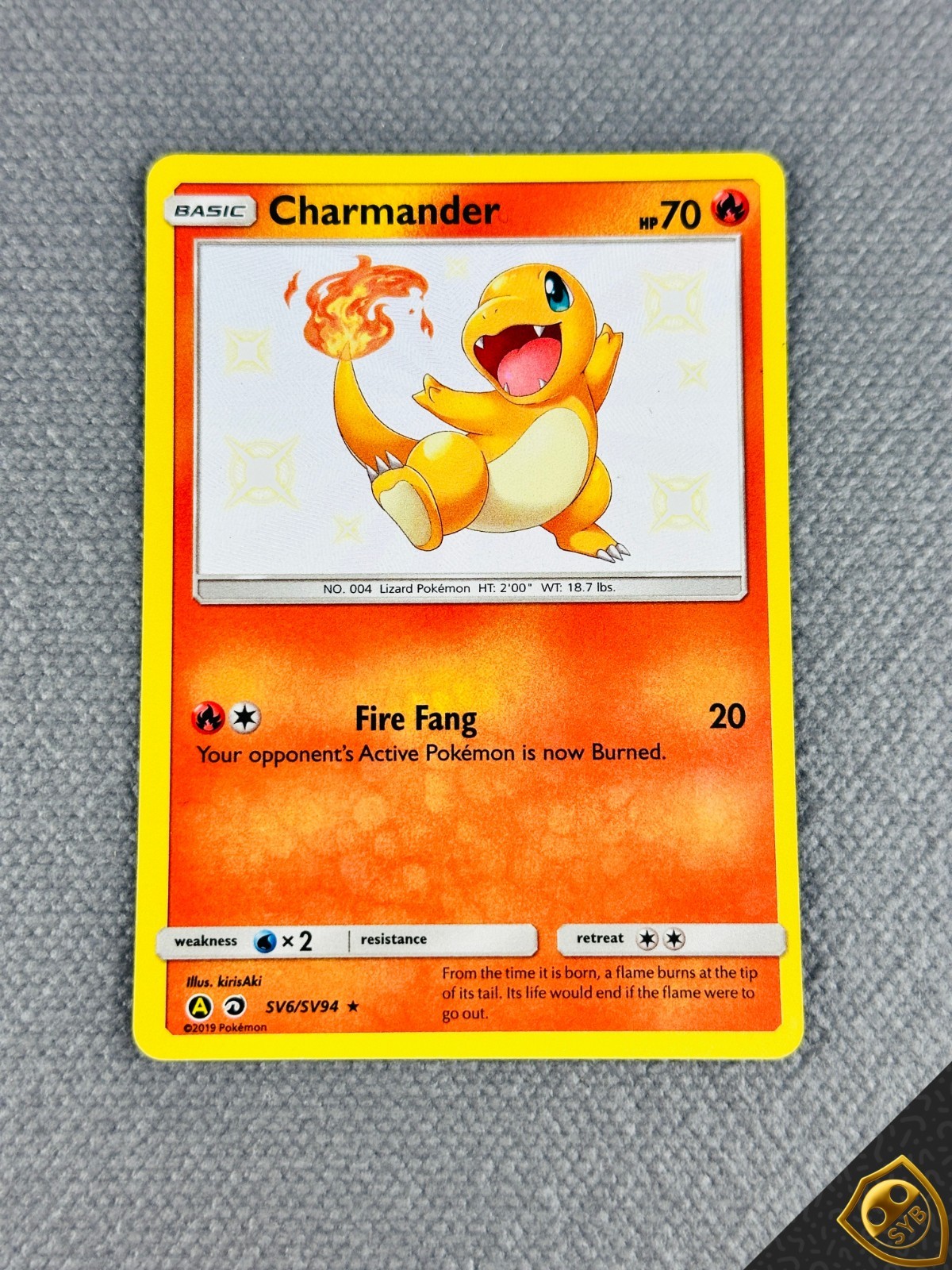Charmander SV6/SV94 Pokemon Hidden Fates Sun & Moon Shiny Rare Card English