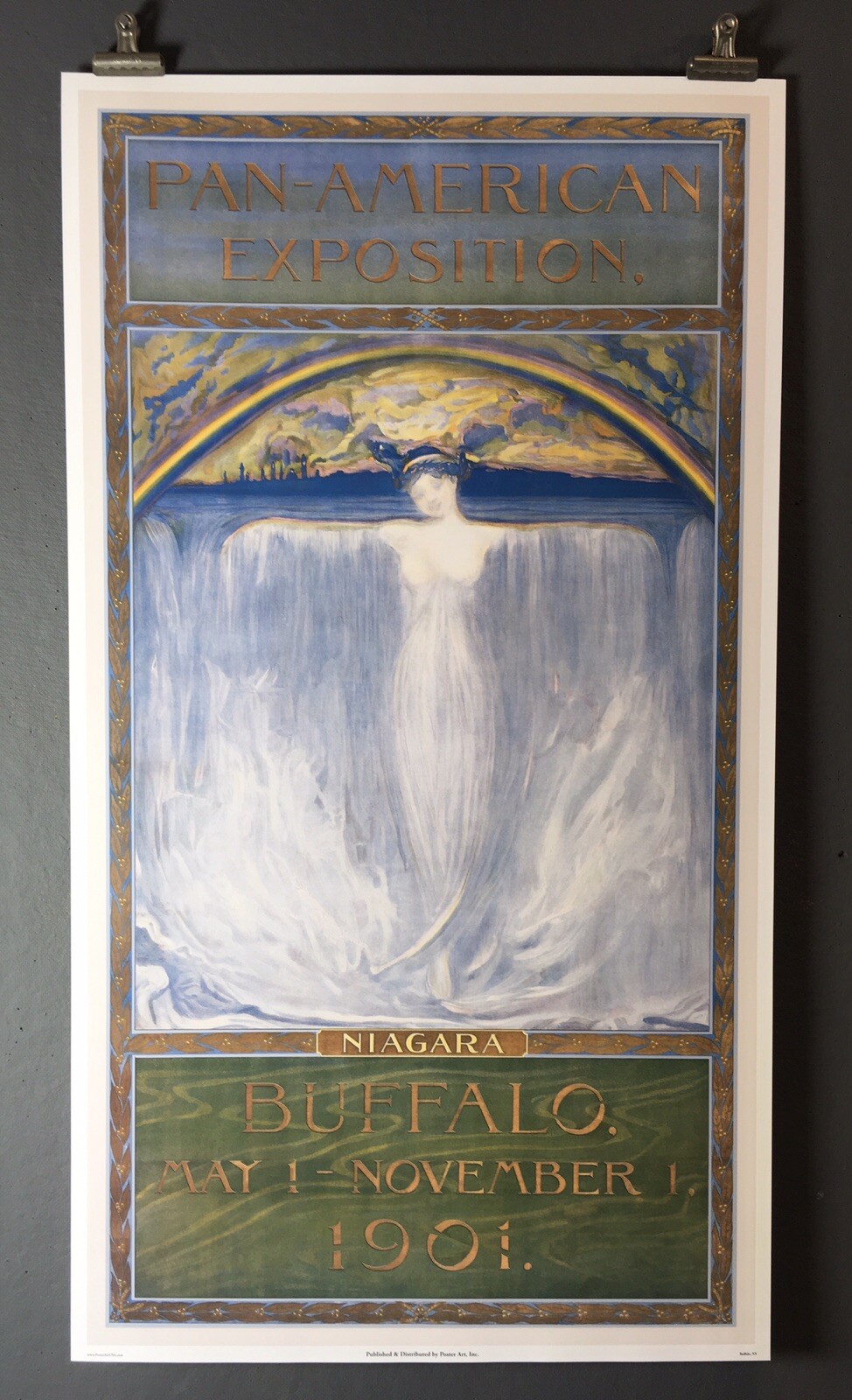 PAN AMERICAN EXPOSITION BUFFALO 1901 Maid Of The Mist NIAGARA FALLS 21.5x39” NEW