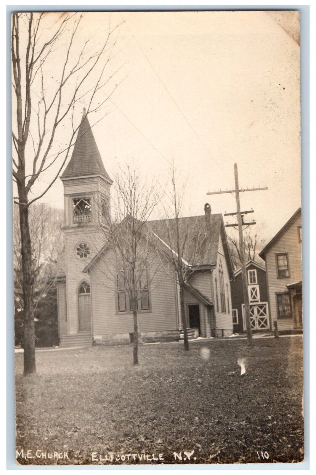 c1910's M. E. Church Ellicottville New York NY RPPC Photo Antique Postcard