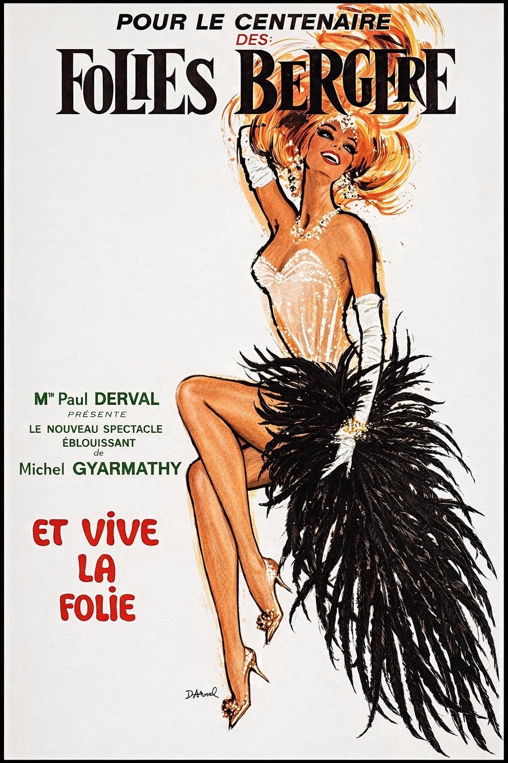 🎭 Folies Bergère Centenary Poster - Retro French Cabaret 24x36” - Premium