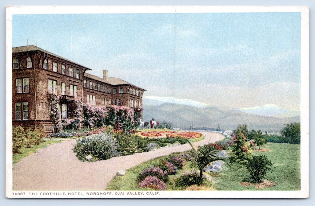 Nordhoff California Foothills Hotel Ojai Valley Ventura County c1910 Postcard