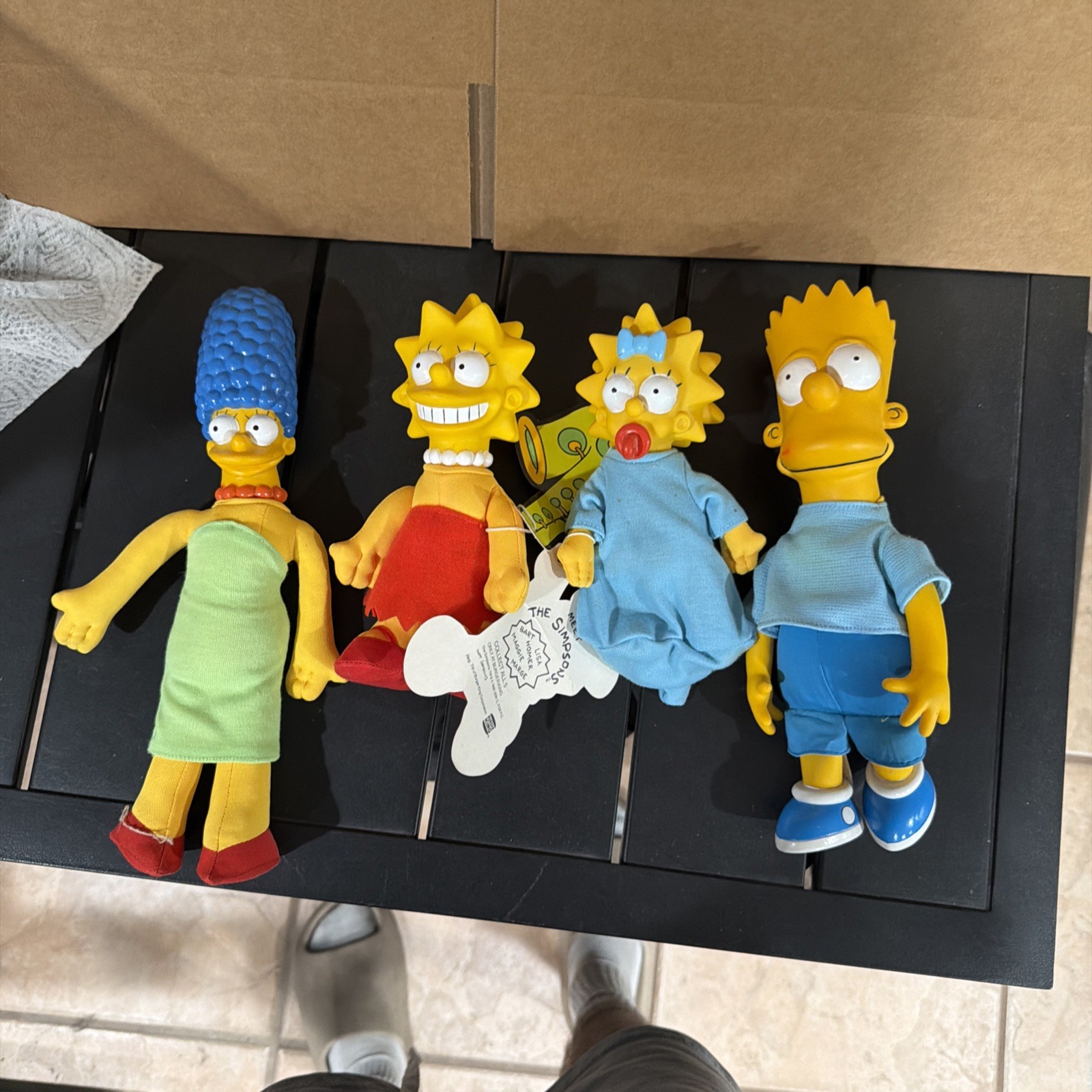 Vintage 1990 Burger King - Matt Groening The Simpsons Plush Dolls Toy Set of 4