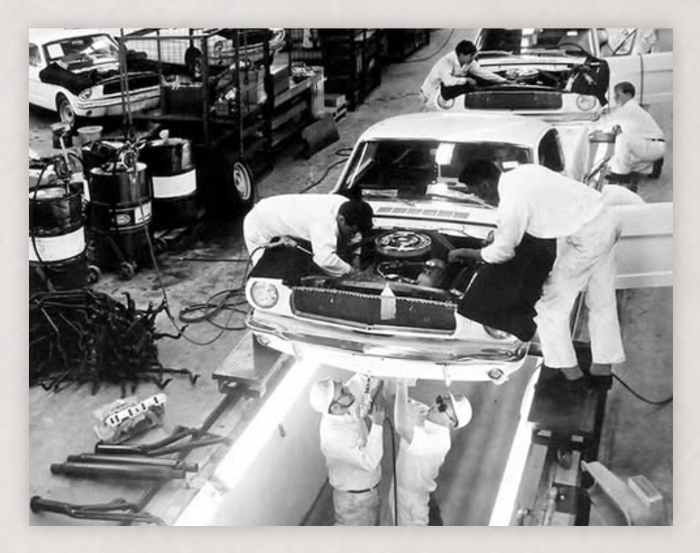 11X8.5 1965 FORD SHELBY MUSTANG AUTO ASSEMBLY LINE REPRODUCTION PRINT