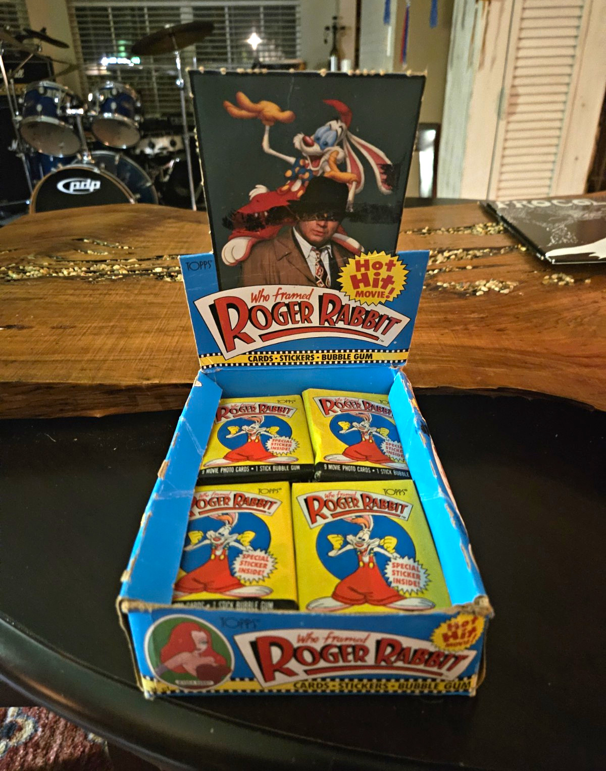 Topps 1988 Who Framed Roger Rabbit Trading Card Box w/18 Pac Stickers Bubble Gum