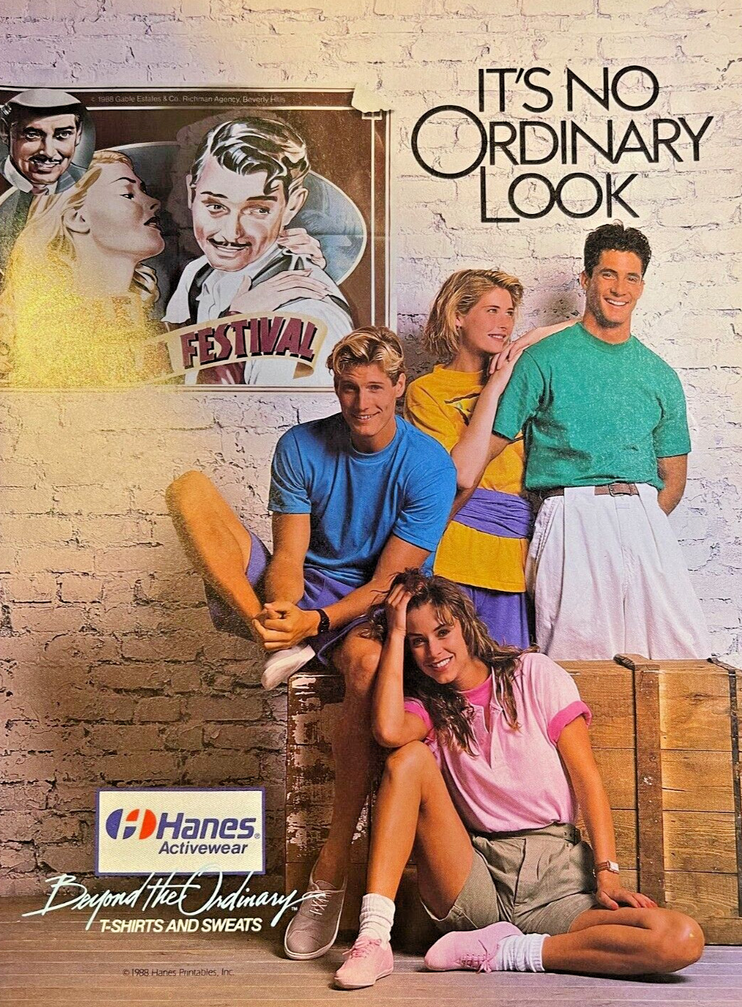 1989 Vintage Magazine Advertisement Hanes Activewear Beyond The Ordinary
