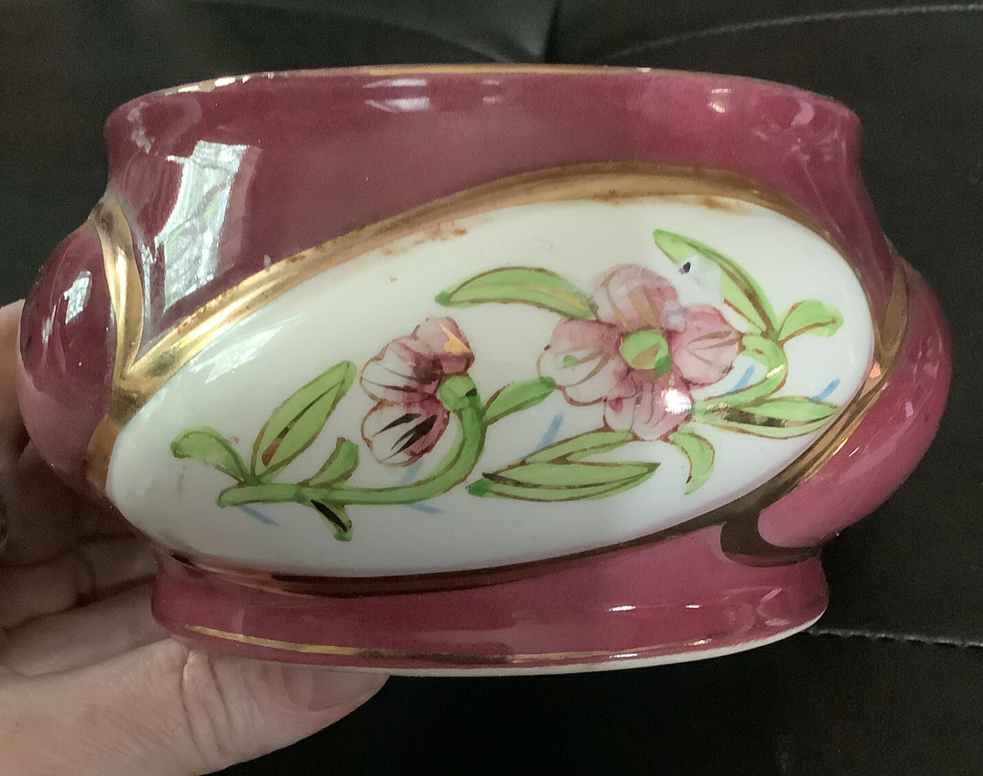 Norleans Japan China Vase 3.5” H X 4.5 W ~ Vintage EUC