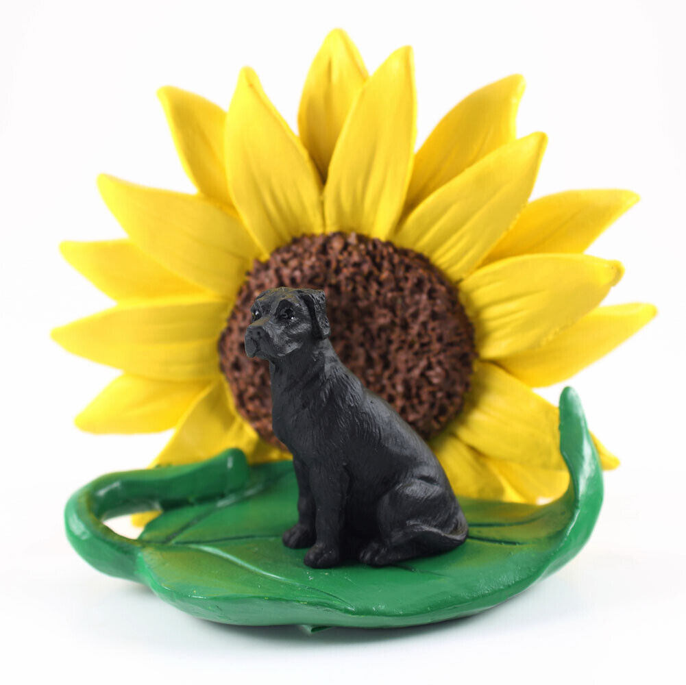 Great Dane Sunflower Figurine Black Uncropped
