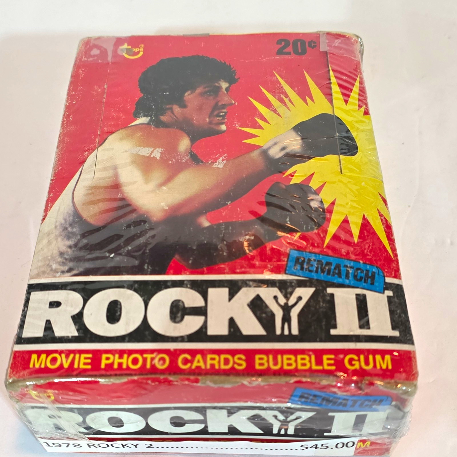 Topps Rocky II 1979 Movie Photo Cards Bubble Gum Empty Trading Card Box