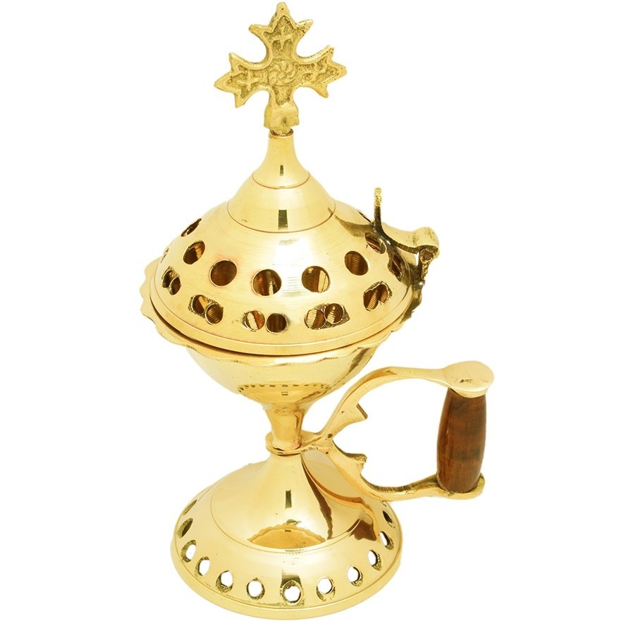 Incense Burner: Deluxe Brass Byzantine Orthodox 7
