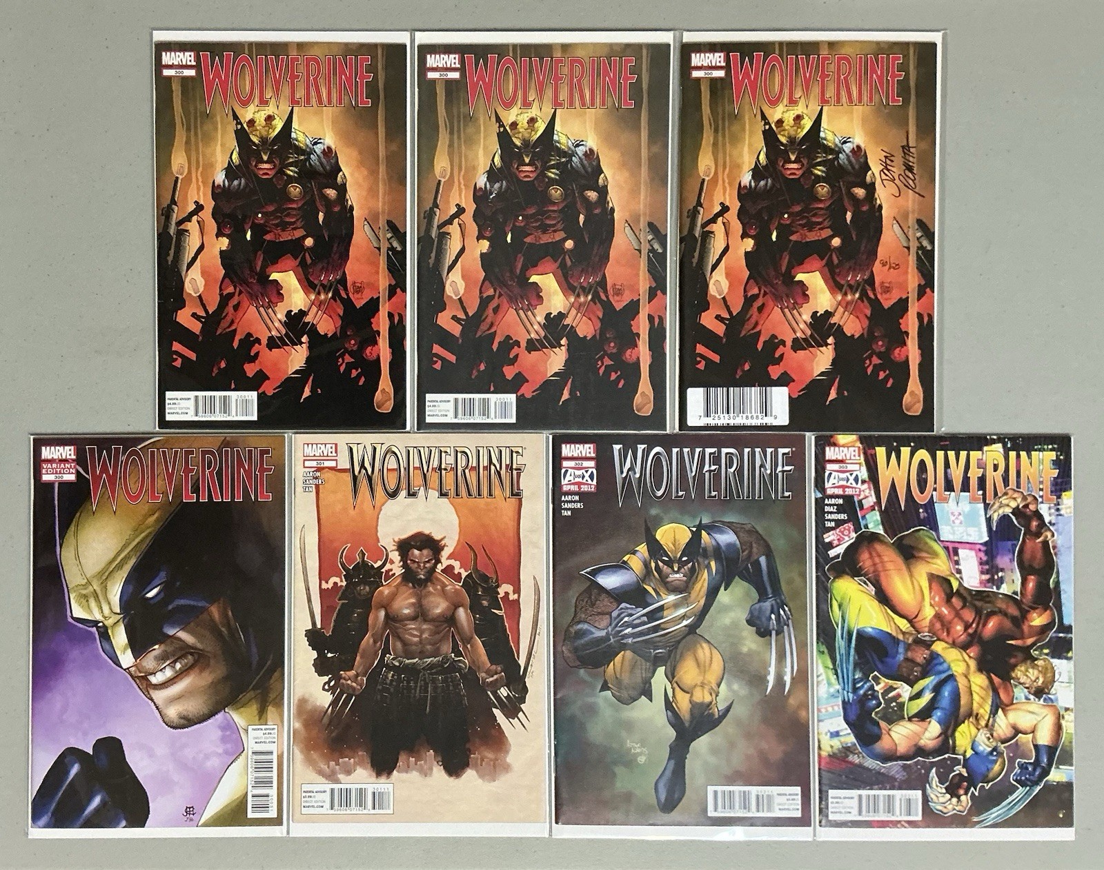 🔥Wolverine (2012) #300A’s (Signed Romita COA) 300V 301 302 303🔥NM-(9.0-9.6)🔥