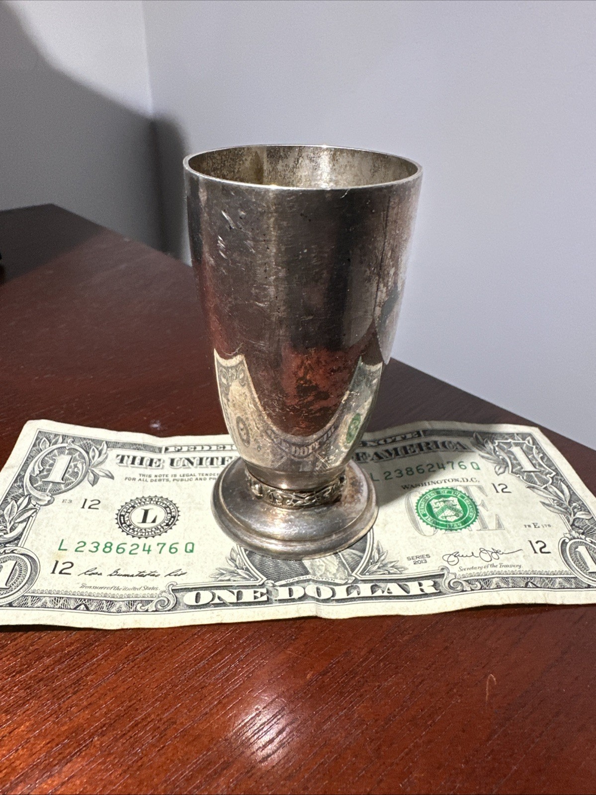 Vintage Kiddush Cup Goblet Shabbat Judaism 3 3/8” Silver Plated Made In England