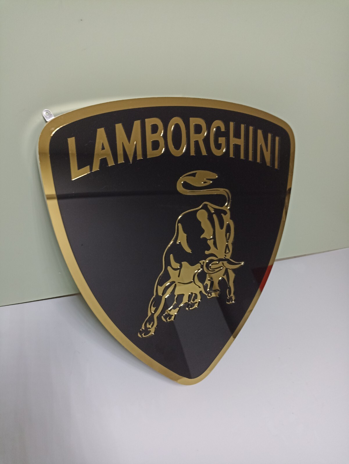 Lamborghini 3D Wall Art Gold Chrome Black Acrylic Sign Luxury Garage Decor Lamborghini 3D Wall Art Gold Chrome Black Acrylic Sign Luxury Garage Decor
