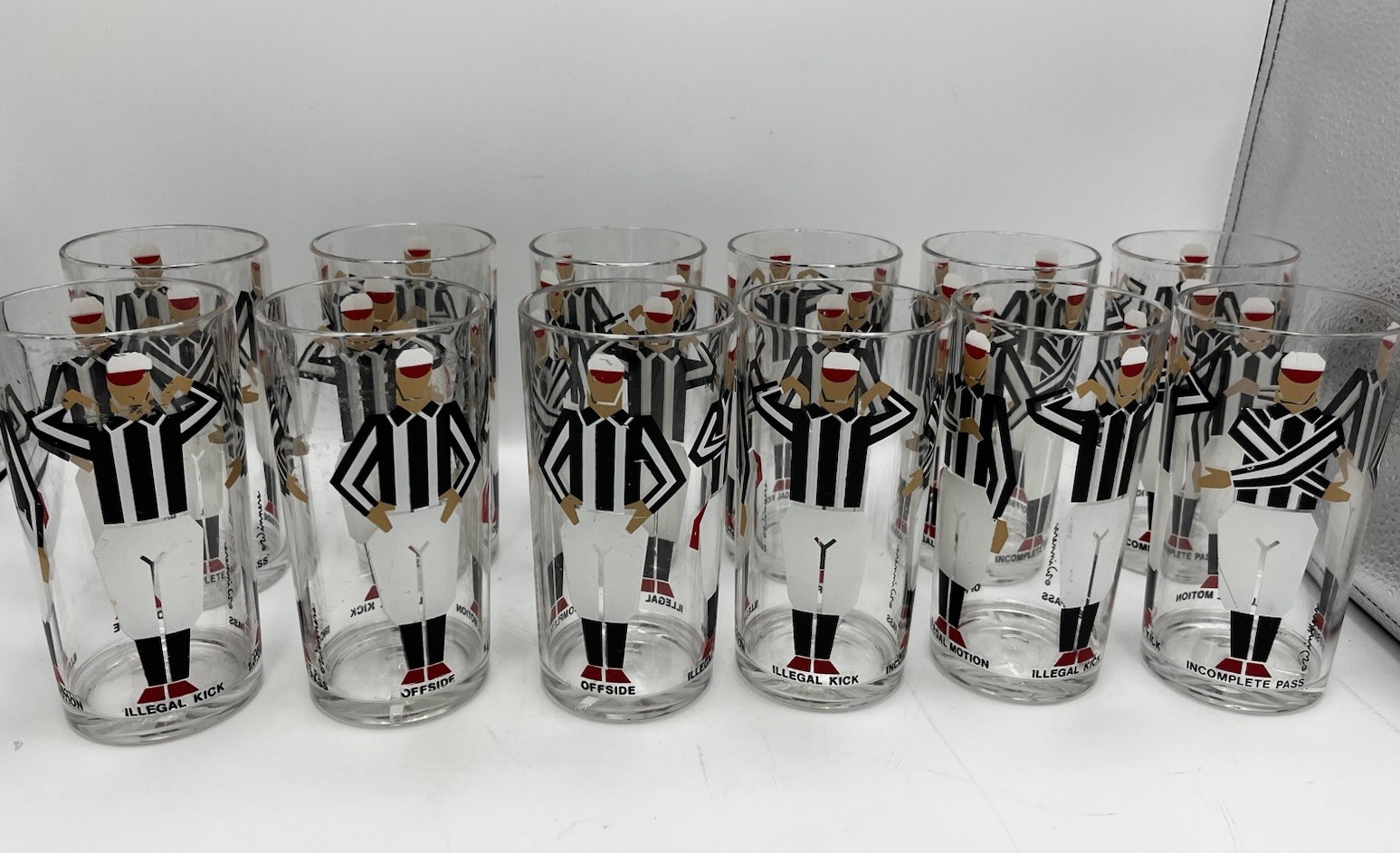 HJ Stotter Football Referee Plastic Tumblers Drink Cups SET OF 12 Hard To Find HJ Stotter Football Referee Plastic Tumblers Drink Cups SET OF 12 Hard To Find