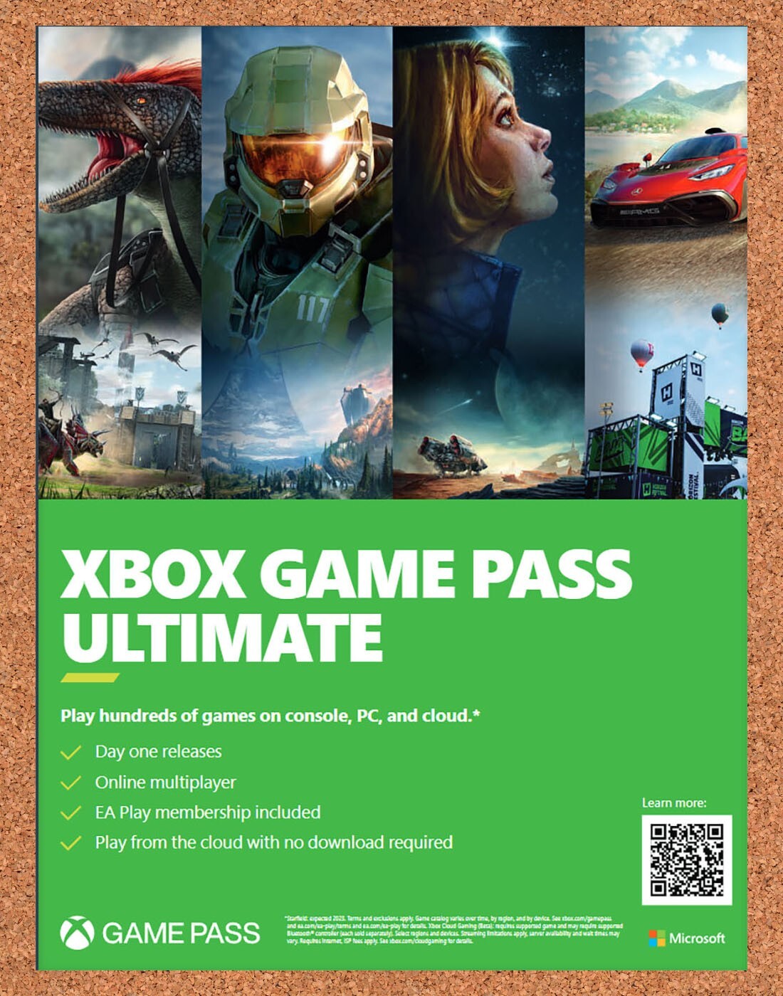 2023 Microsoft Xbox Game Pass Ultimate Original Advertisement / Retro Promo v1