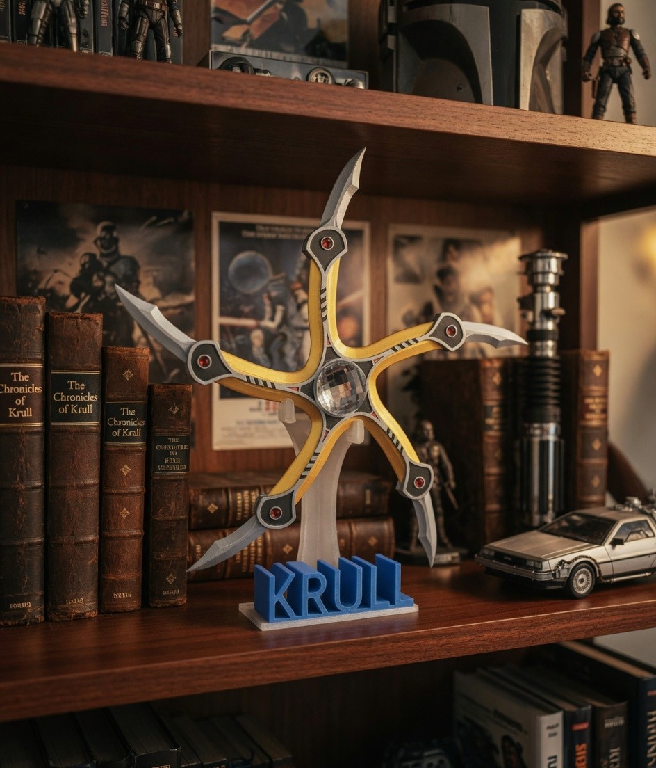 1980\'s Movie KRULL Glaive Style Prop Spinner With Stand
