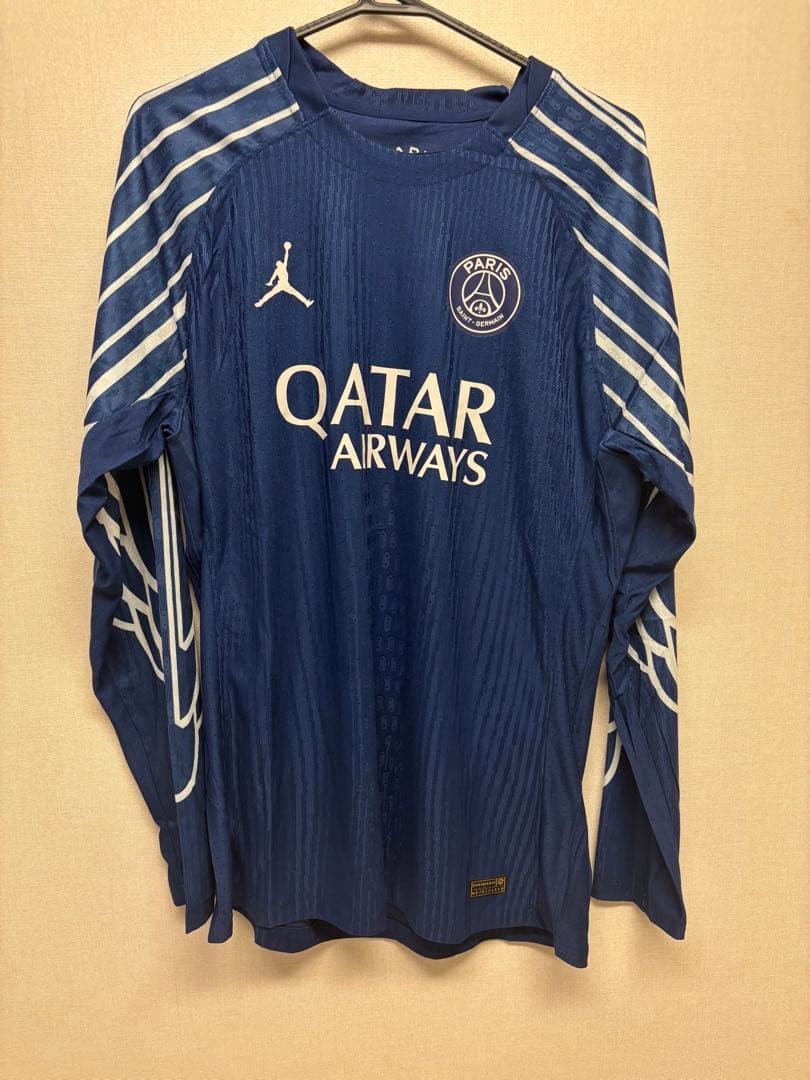 Jordan Paris Saint-Germain Long Sleeve Soccer Shirt Navy Dri-Fit From Japan