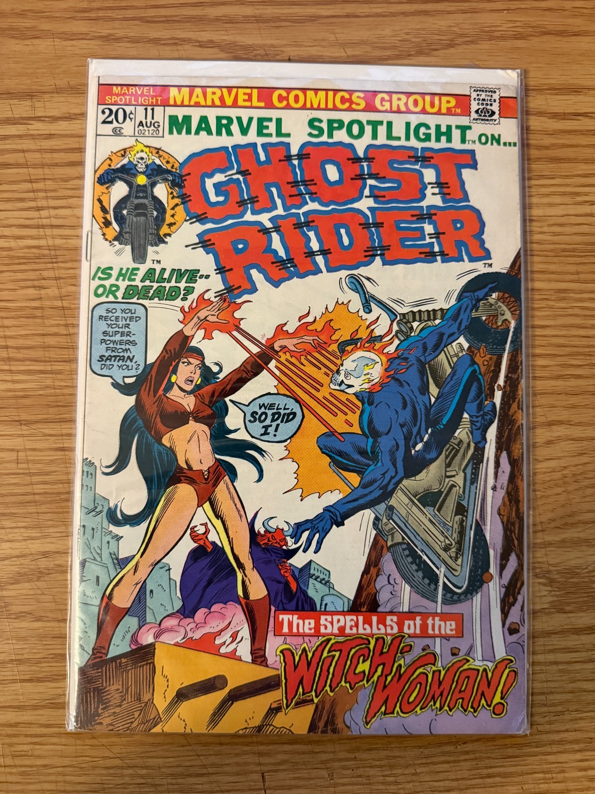 Marvel Spotlight Ghost Rider #11 - Witch Woman App  -Marvel Comics- 1973