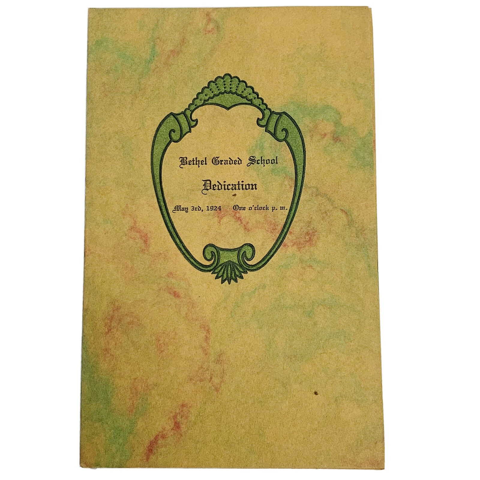 Vintage 1920\'s Bethel Kentucky Graded School Dedication Program Whaley Grimes