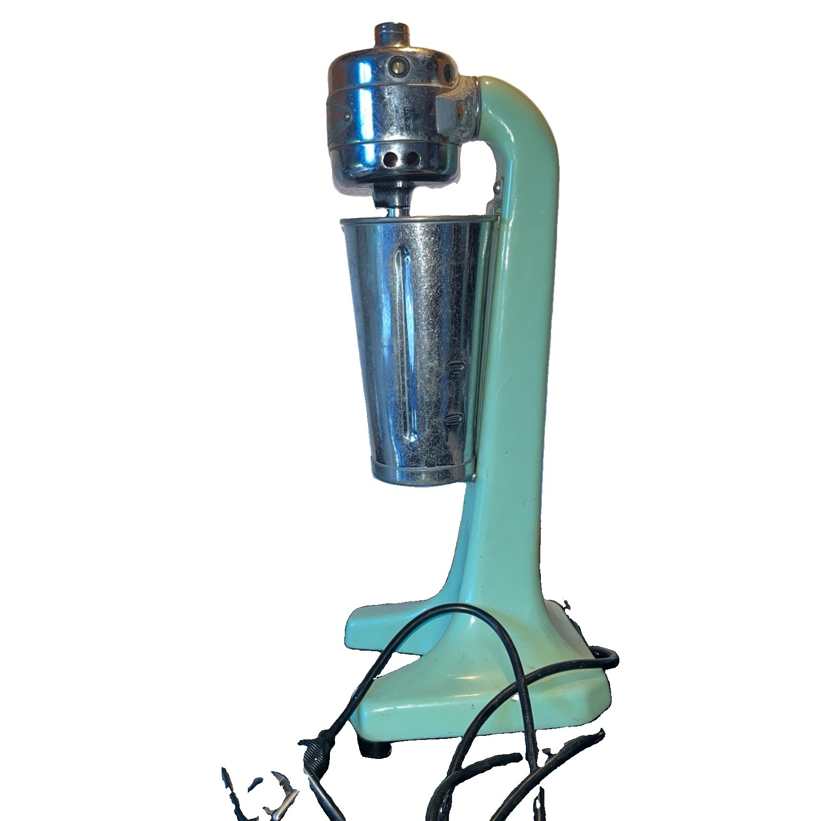 Vintage Hamilton Beach Jadeite Green Milkshake Mixer Works Fine Blender Auth