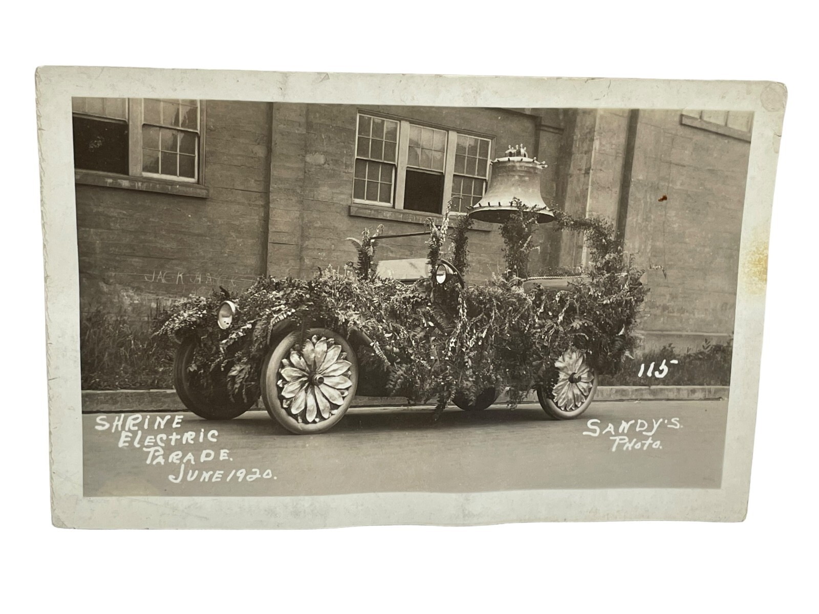 Antique June 1920 SHRINE ELECTRIC PARADE RPPC Postcard Unposted