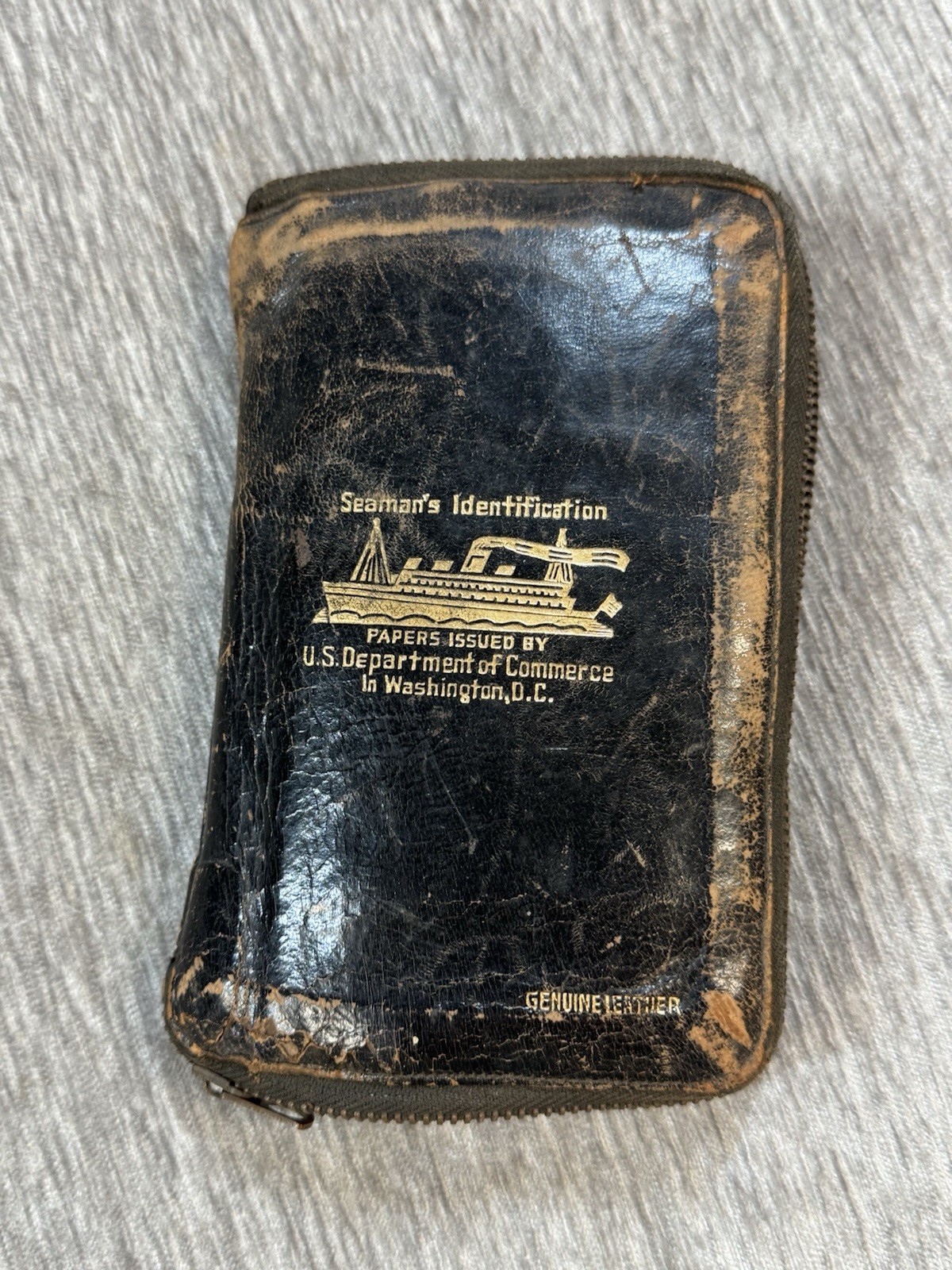 WWII World War 2 Seaman's Identification Wallet US Department Of Commerce Papers