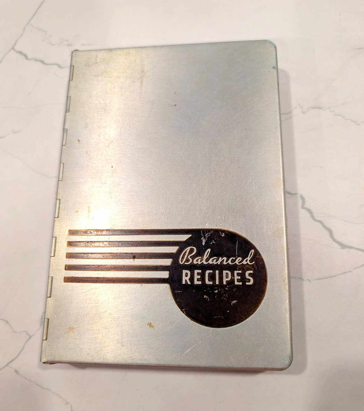 Pillsbury Balanced Recipes Recipe Book 1933 Metal Binder Silver/Black Bakery