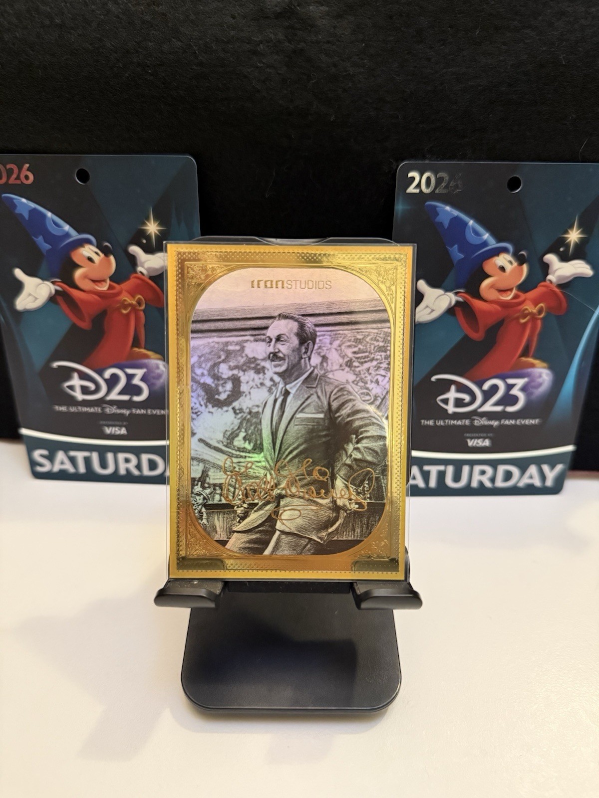 D23 Expo Exclusive Walt Disney Iron Studios Limited Gold Foil Collectible Card D23 Expo Exclusive Walt Disney Iron Studios Limited Gold Foil Collectible Card