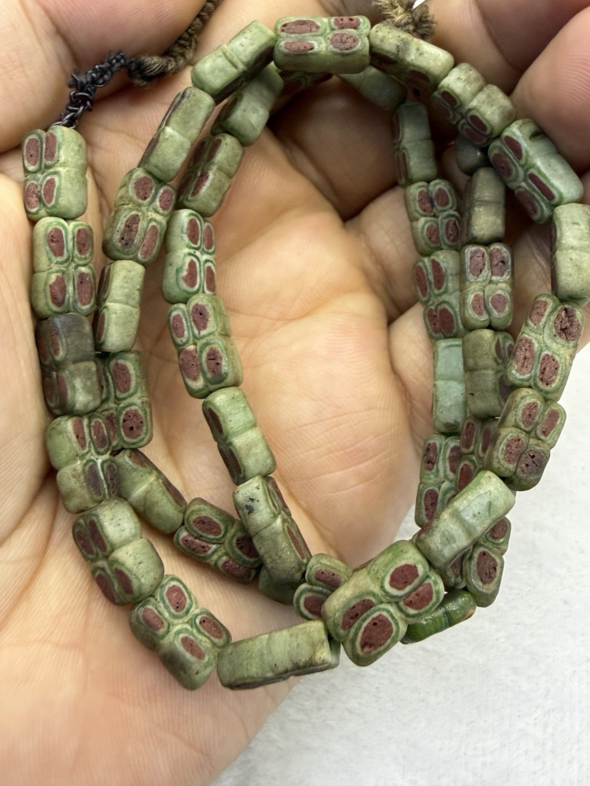 Lovely Rare Ancient Roman Mosaic Glass Beads Strand Necklace Lovely Rare Ancient Roman Mosaic Glass Beads Strand Necklace