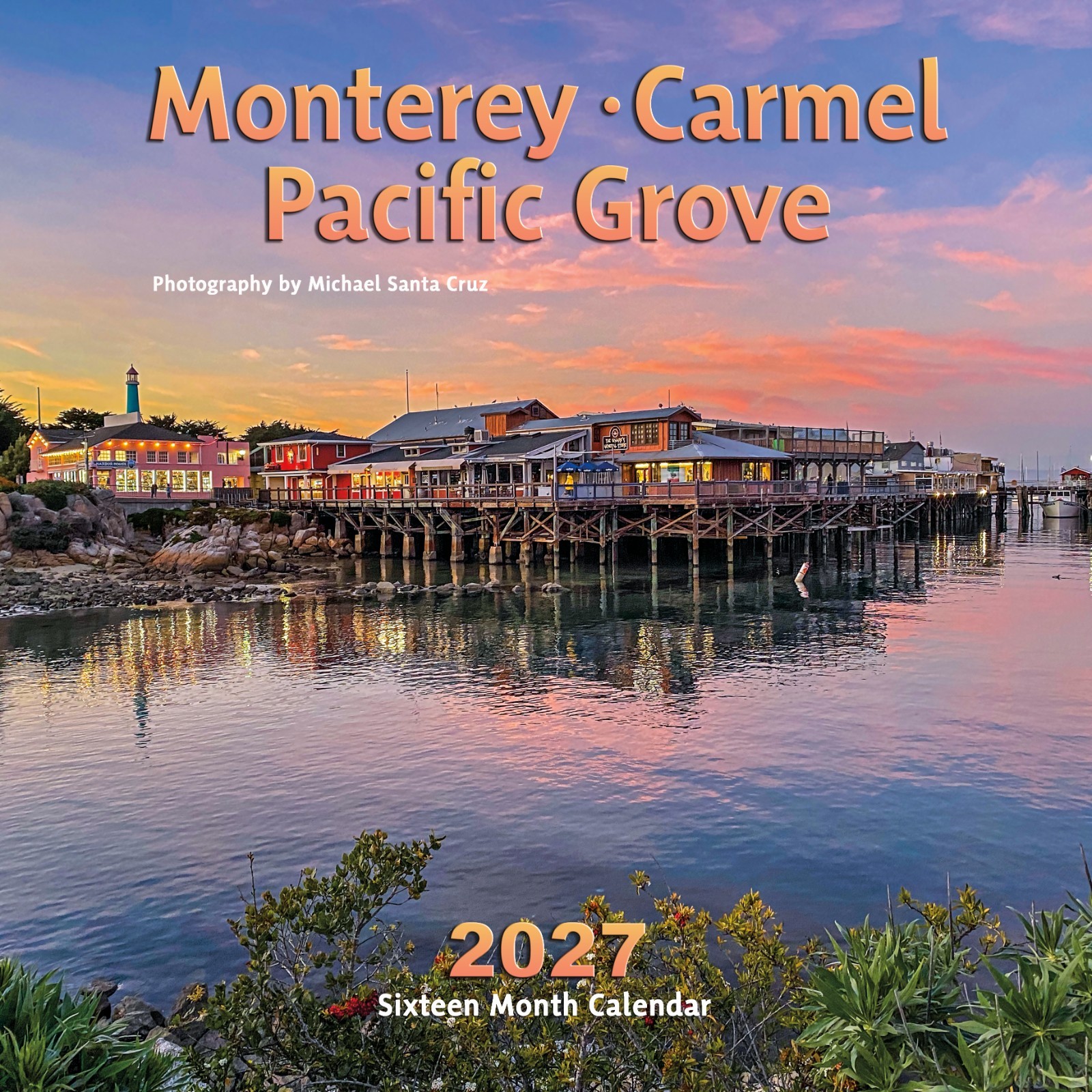 2027 Wall calendar with photography of Monterey, Carmel, California 12x12 inches