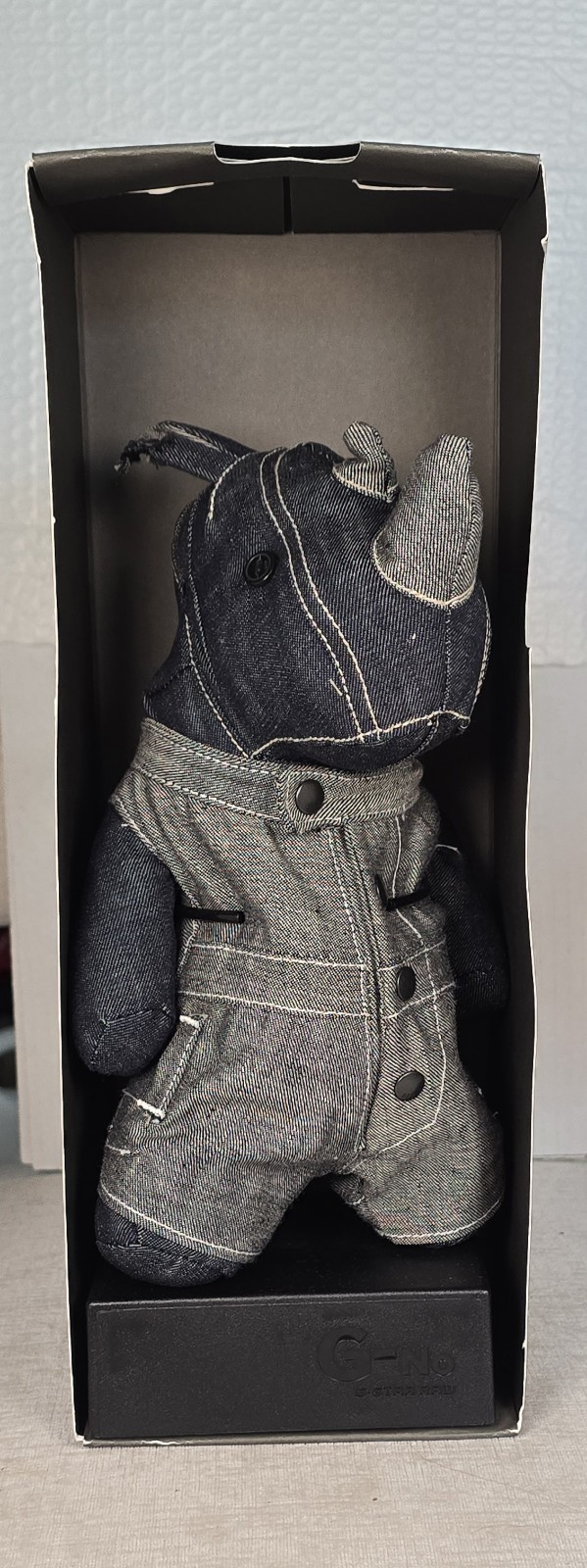 Rare G-Star RAW G-No Denim Rhino Jumpsuit Collectible w/ Original Box