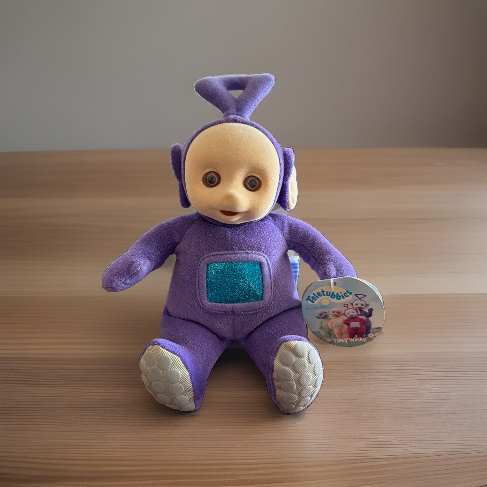 VINTAGE 1998 Teletubbies Tinky Winky Purple Plush Doll Toy 8\