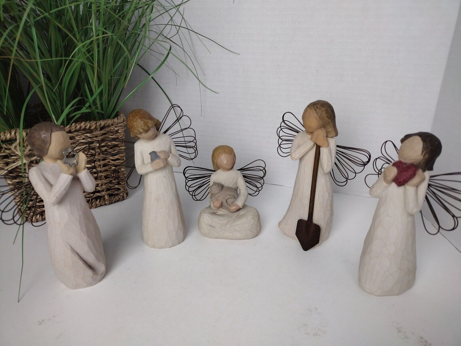 WILLOW TREE ANGELS GROUP of 5: Kindness, Healing, Heart, Bright Star, & Garden