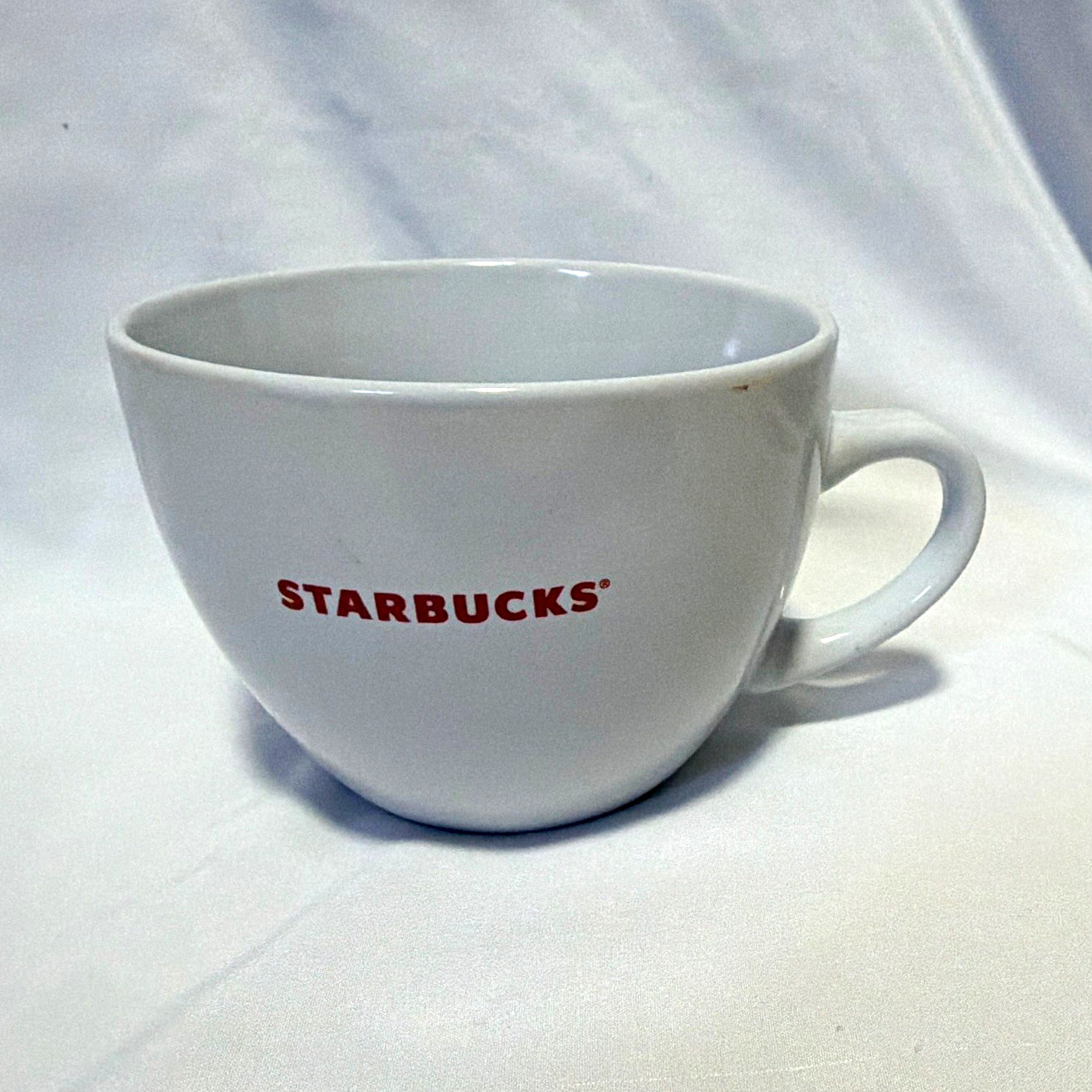 Starbucks 2006 Original White Mug Cup Red Logo - 18oz