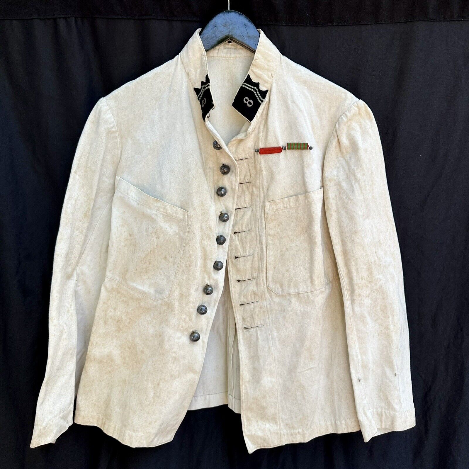 Original WW1 French Colonial Linen Tunic Uniform 8th Infantry 