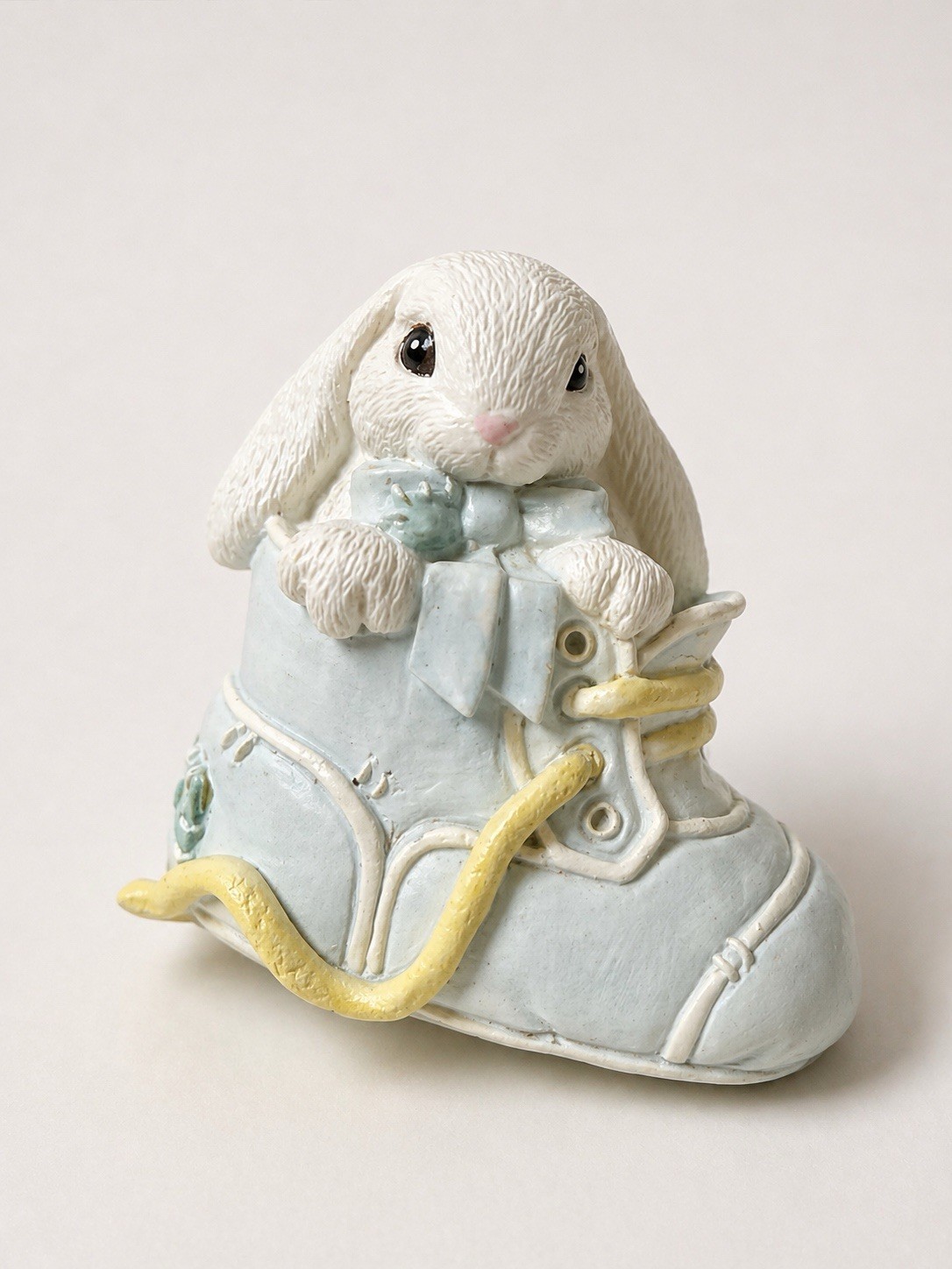 Vintage Patchville Bunnies Easter Rabbit Baby Josh Bunny Shoe Figurine