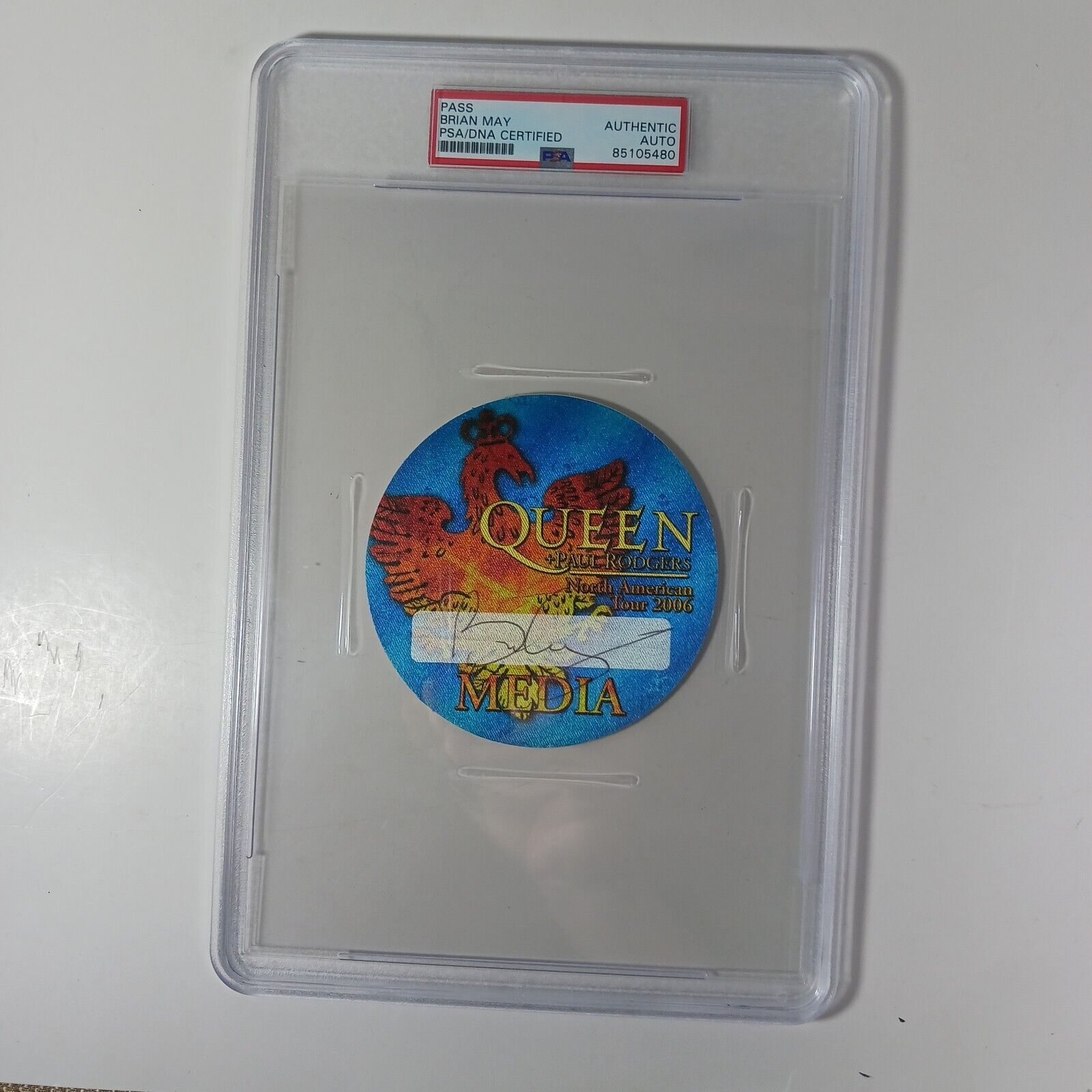 Brian May SIGNED Backstage Pass QUEEN  PSA DNA COA Autograph