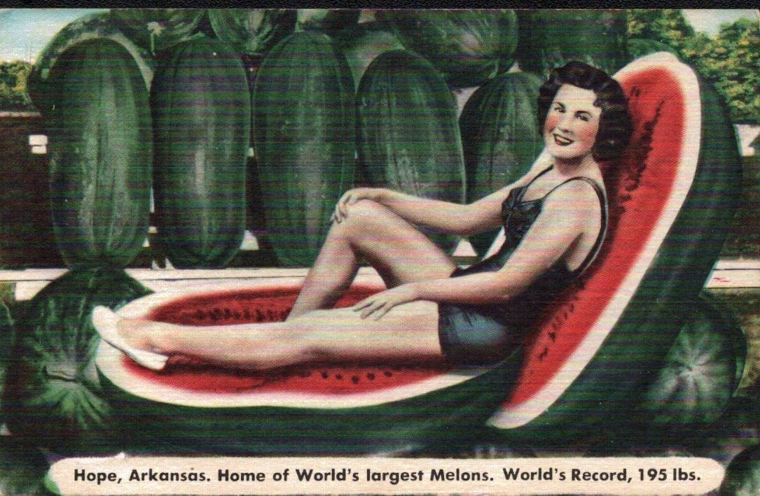 Hope Arkansas - World\'s Largest Watermelons - 195 Pounds