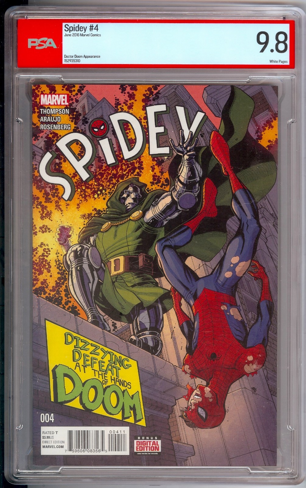 SPIDEY #4 PSA 9.8  \