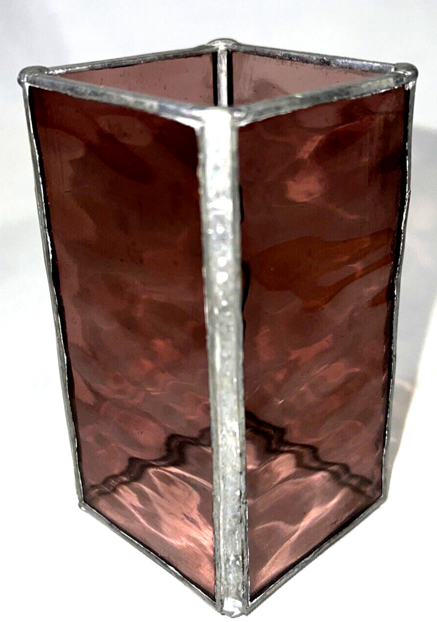Vintage Purple Glass Votive Candle Holder 4.25\