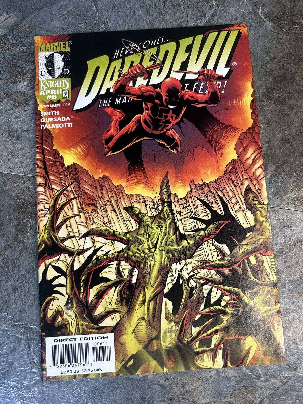 Daredevil (v2) 6, Quesada cover. Beautiful NM copy. Marvel 1999
