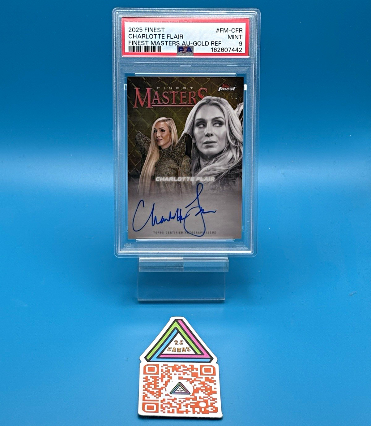 2025 FINEST WWE CHARLOTTE FLAIR FINEST MASTERS AU-GOLD 1/50 AUTO PSA 9 2025 FINEST WWE CHARLOTTE FLAIR FINEST MASTERS AU-GOLD 1/50 AUTO PSA 9